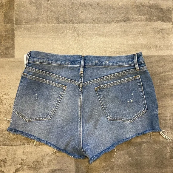 Frame Denim Le Stevie Peaking Pocketbag High Waist Cutoff Shorts In Galia Color - Picture 4 of 4